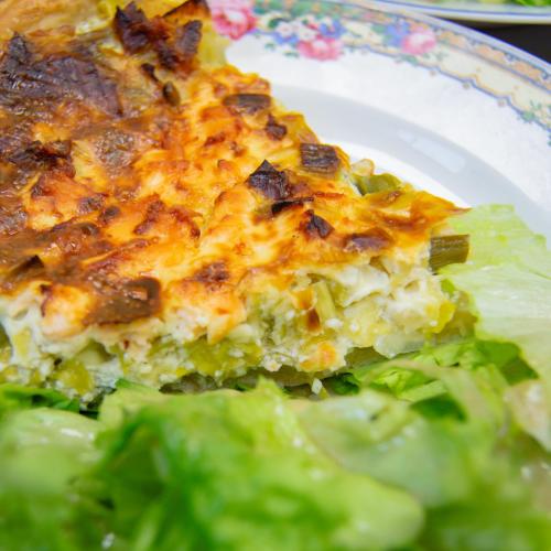 La quiche aux poireaux, Boursin et saumon
