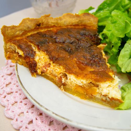 La quiche au thon, tomates, Compté et chorizo