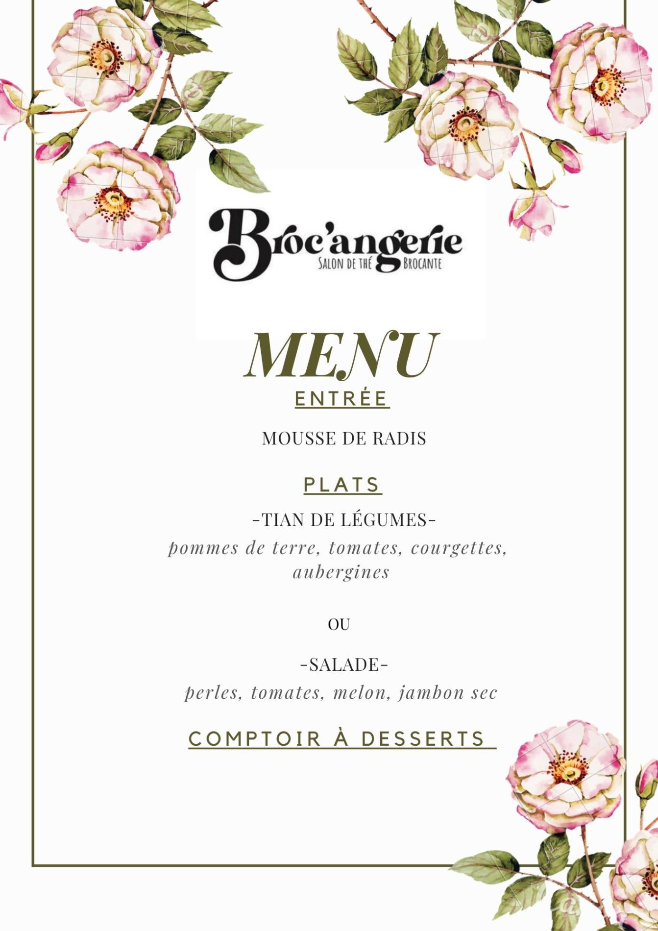 Menu du 2 au 6 juin